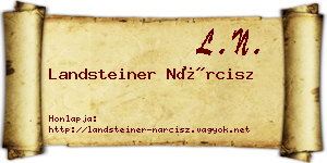 Landsteiner Nárcisz névjegykártya